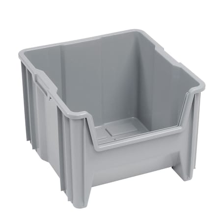 Quantum Storage Systems Storage Bin, Plastic, Gray, 16-1/2 in W QGH800GY